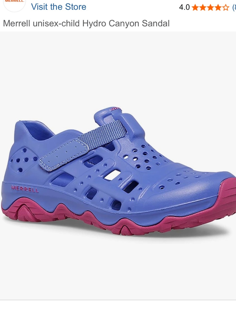 Merrell Kids Purple Hydro Canyon Water Shoes - Picture 6 of 6
